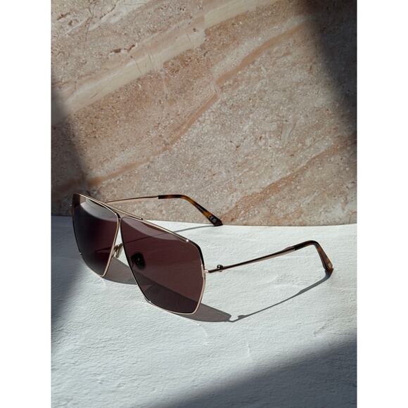 NEW Tom Ford FT1185 Stella Aviator Sunglasses in Rose Gold main image 4